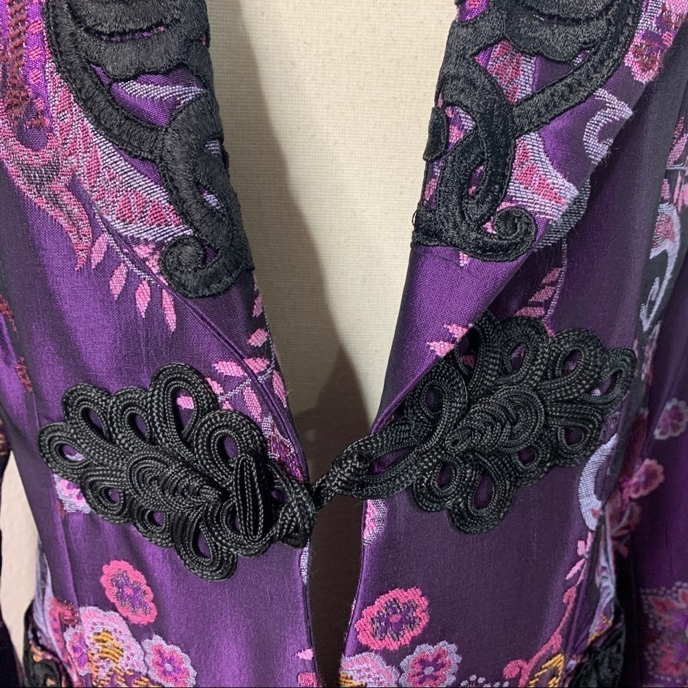 Vintage ISABEL Purple Paisley Tapestry Coat - Picture 7 of 15